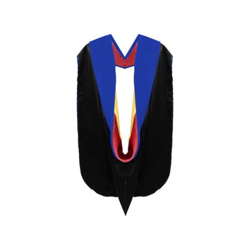 Phd Doctor Hood Royal Blue Velvet - Red & Gold - Graduation Gown 