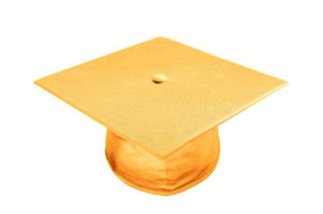 Shiny Antique Gold Bachelors Academic Cap - Graduation Gown 