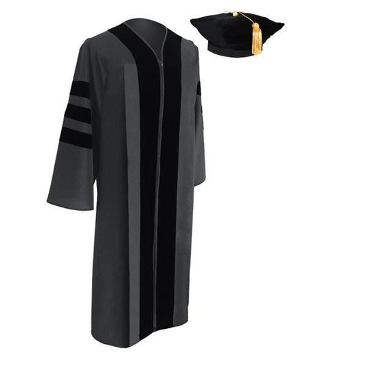 Classic Doctoral Tam & Gown Package - Graduation Gown 
