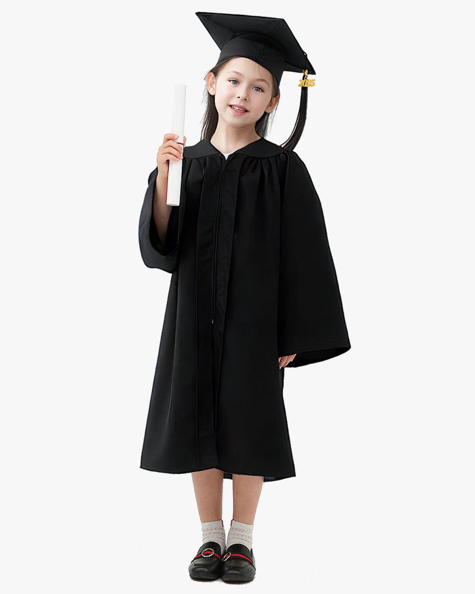 Matte Kindergarten Cap, Gown & Tassel Package – 12 Colors Available - Graduation Gown 