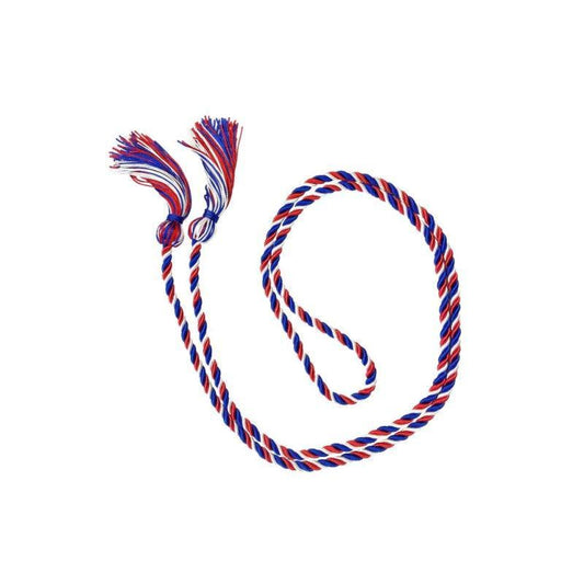 Red, White & Blue USA Military Honor Cord - Graduation Gown 