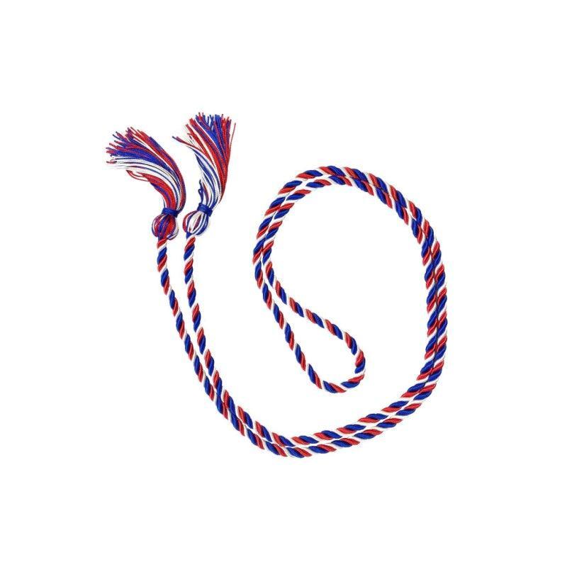 Red, White, Blue USA Military Elementary Honor Cord - Graduation Gown 