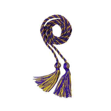 Purple and Gold Intertwined Elementary Honor Cord - Graduation Gown 