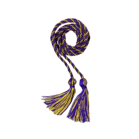Purple and Gold Intertwined Elementary Honor Cord - Graduation Gown 