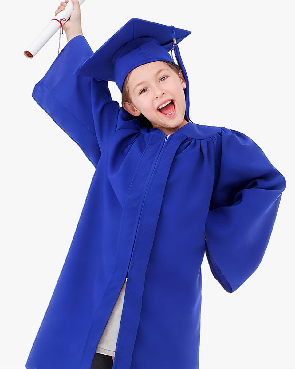 Matte Kindergarten Cap, Gown & Tassel Package – 12 Colors Available - Graduation Gown 