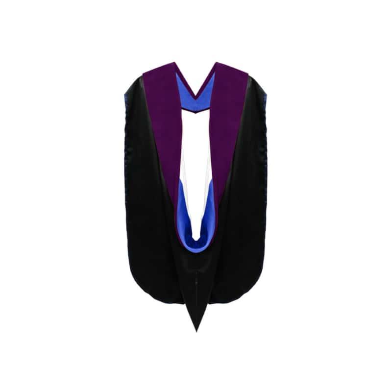 PHD Doctor of Law Hood - Royal Blue & White - Graduation Gown 