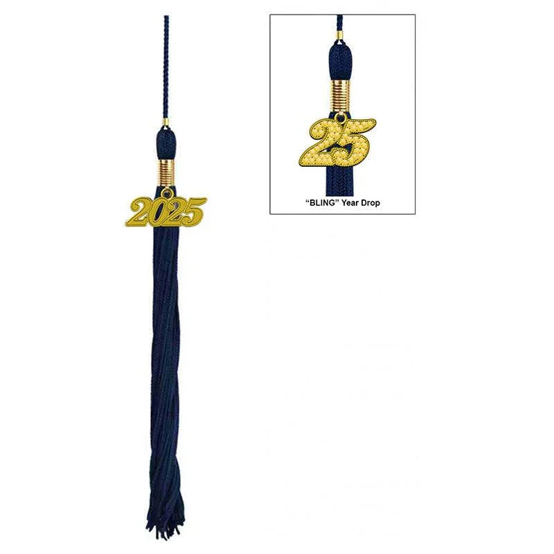 17-Color Graduation Tassel Collection with Year Charm - High Quality - Graduation Gown 