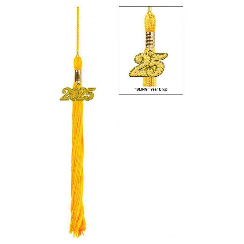 17-Color Graduation Tassel Collection with Year Charm - High Quality - Graduation Gown 