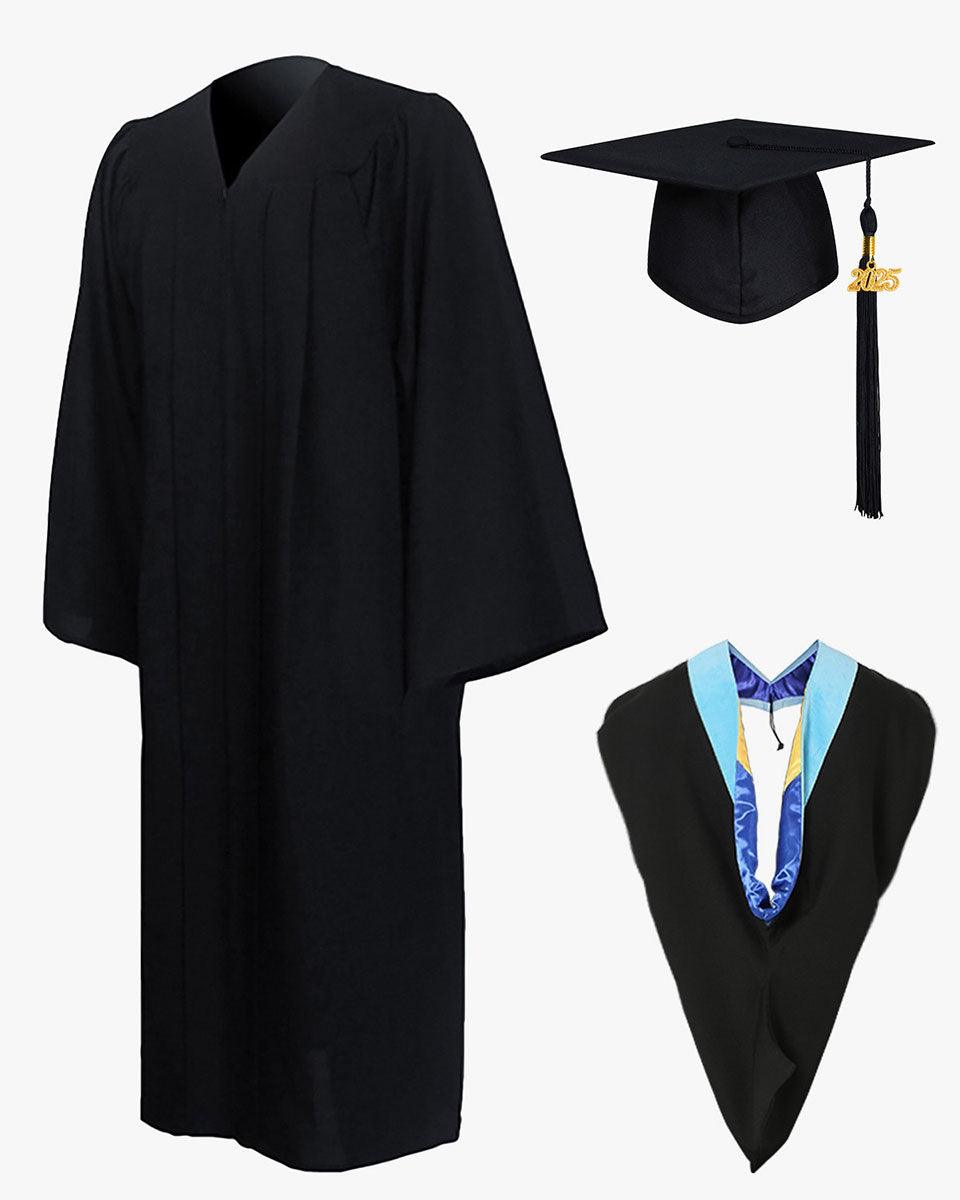 Economy Bachelor Graduation Cap Gown Hood Package - Graduation Gown 