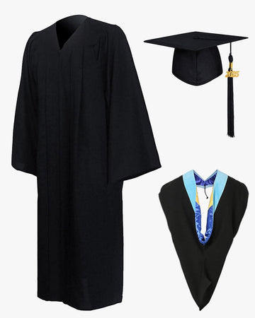 Economy Bachelor Graduation Cap Gown Hood Package - Graduation Gown 
