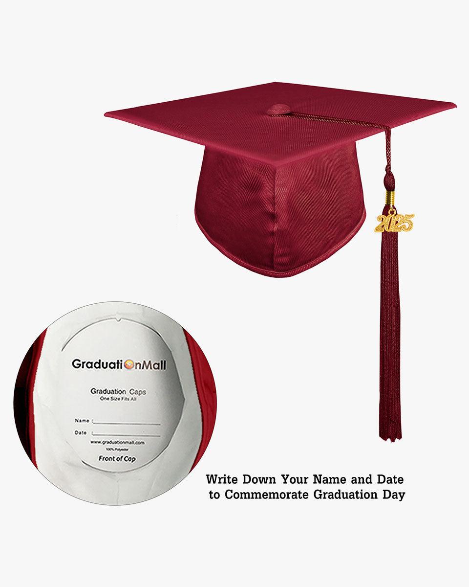 Shiny Kindergarten Graduation Cap with Tassel-12 Colors Available - Graduation Gown 