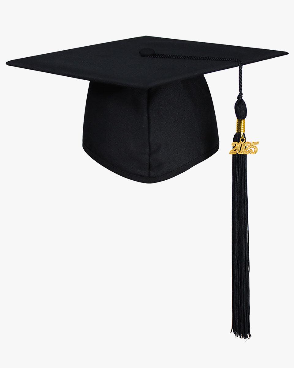 High School Matte Adult Graduation Cap with Tassel - 12 Colors Available - Graduation Gown 