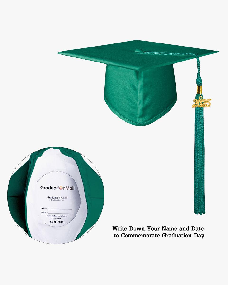 High School Matte Adult Graduation Cap with Tassel - 12 Colors Available - Graduation Gown 
