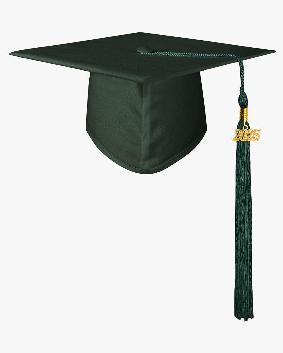 High School Matte Adult Graduation Cap with Tassel - 12 Colors Available - Graduation Gown 
