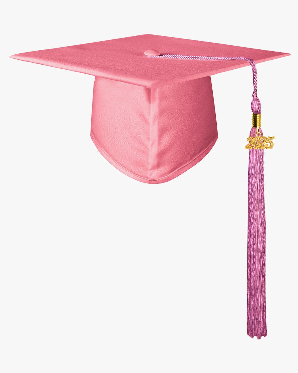 High School Matte Adult Graduation Cap with Tassel - 12 Colors Available - Graduation Gown 