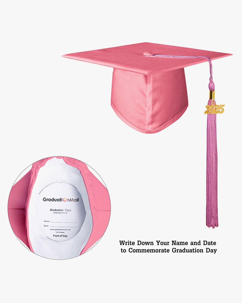High School Matte Adult Graduation Cap with Tassel - 12 Colors Available - Graduation Gown 