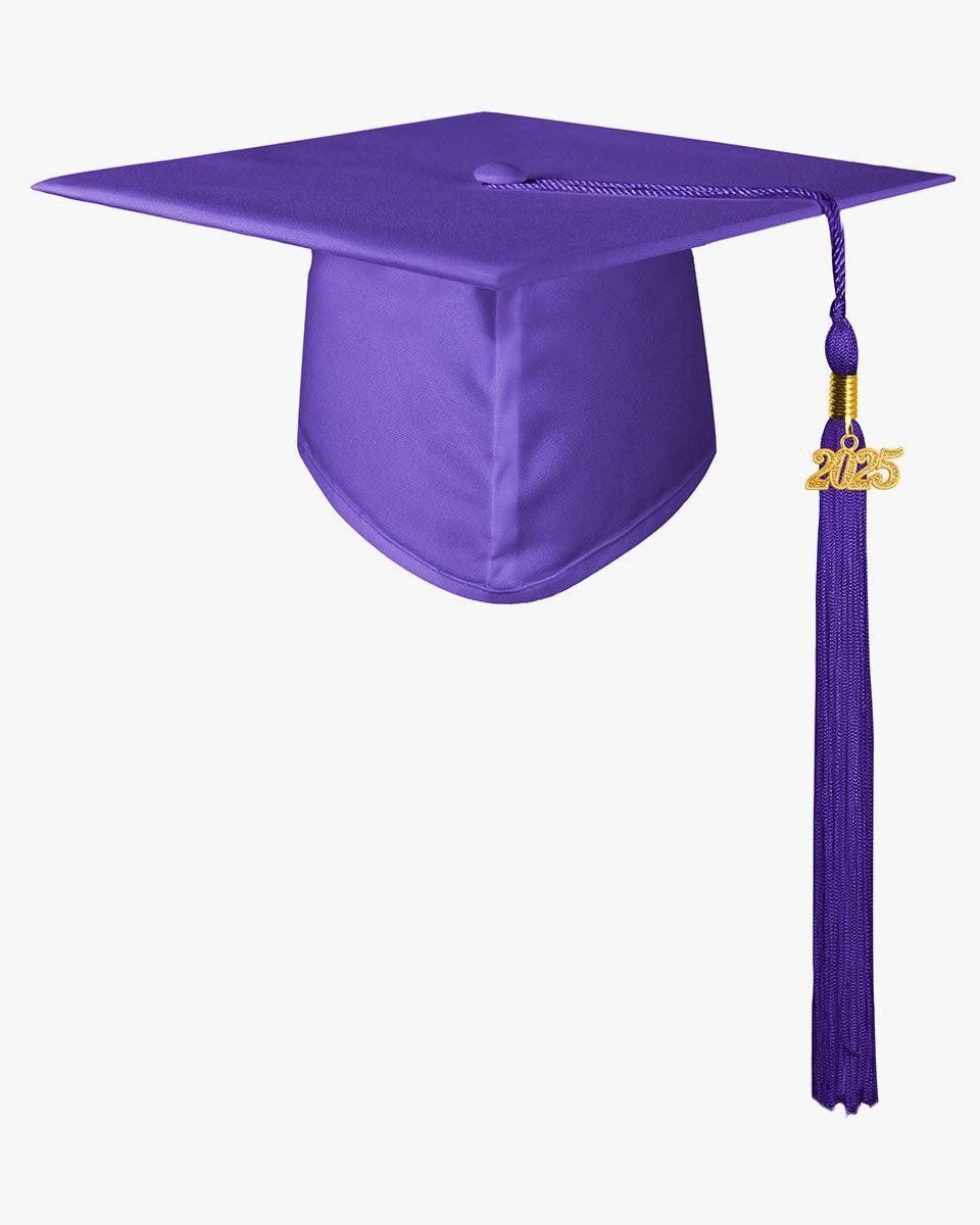 High School Matte Adult Graduation Cap with Tassel - 12 Colors Available - Graduation Gown 