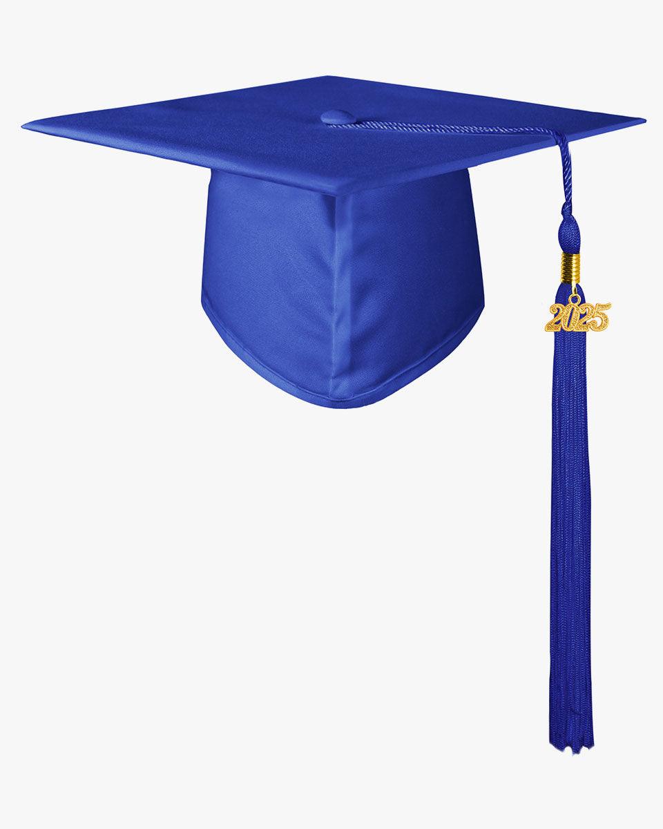 High School Matte Adult Graduation Cap with Tassel - 12 Colors Available - Graduation Gown 