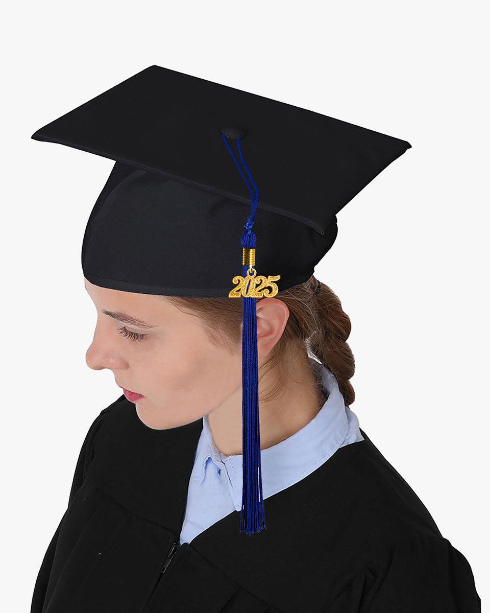 High School Matte Adult Graduation Cap with Tassel - 12 Colors Available - Graduation Gown 