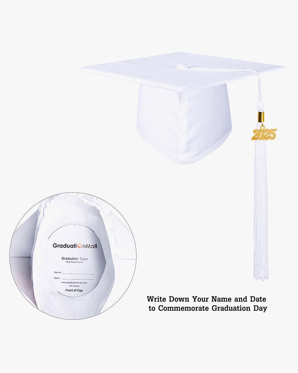 High School Matte Adult Graduation Cap with Tassel - 12 Colors Available - Graduation Gown 