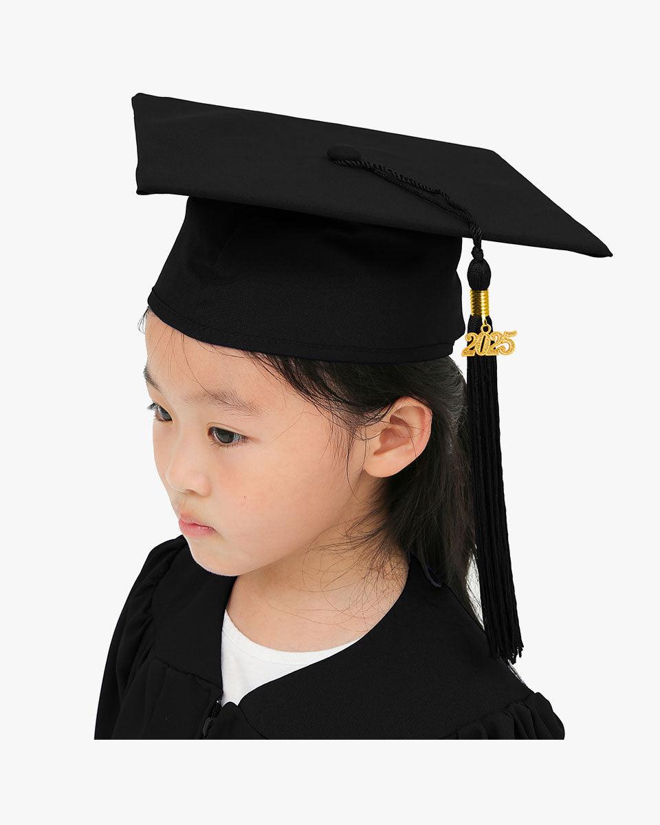 Matte Kindergarten Graduation Cap with Tassel-12 Colors Available - Graduation Gown 