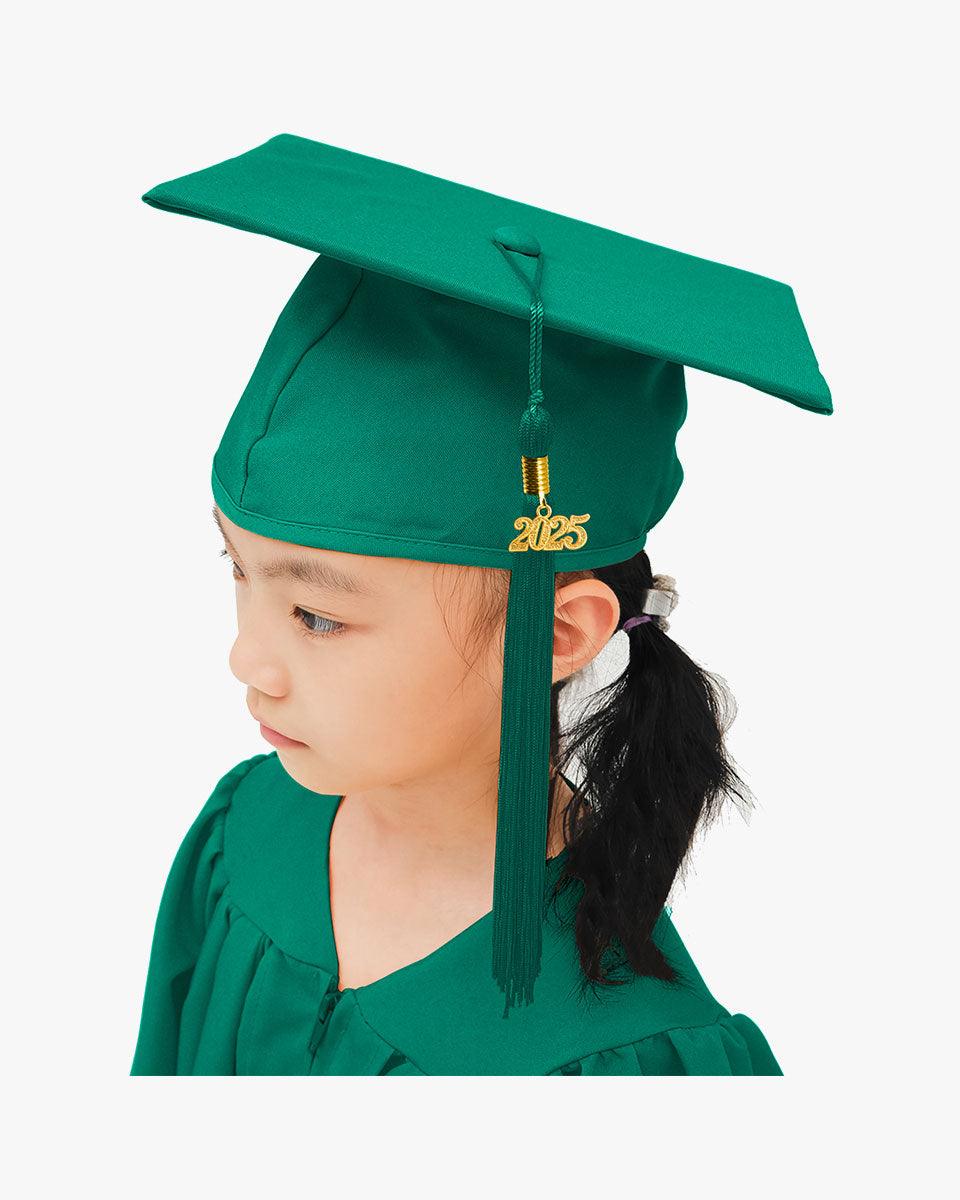 Matte Kindergarten Graduation Cap with Tassel-12 Colors Available - Graduation Gown 
