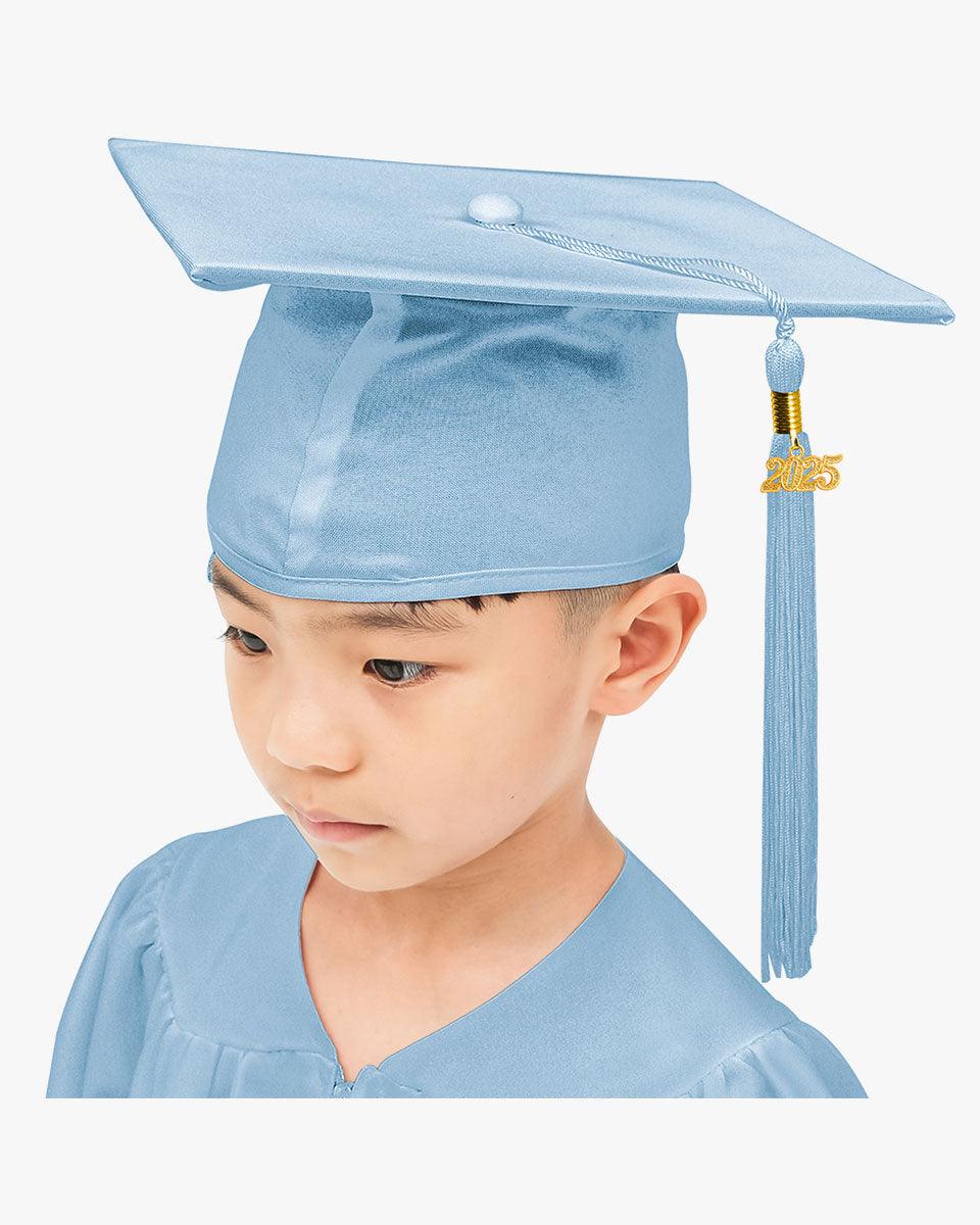 Matte Kindergarten Graduation Cap with Tassel-12 Colors Available - Graduation Gown 