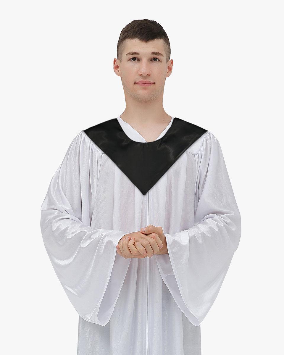 Traditional One Color V Stoles - 10 Colors Available - Graduation Gown 