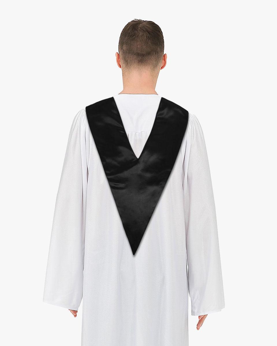 Traditional One Color V Stoles - 10 Colors Available - Graduation Gown 
