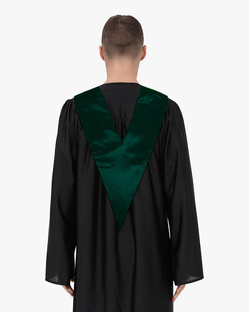 Traditional One Color V Stoles - 10 Colors Available - Graduation Gown 