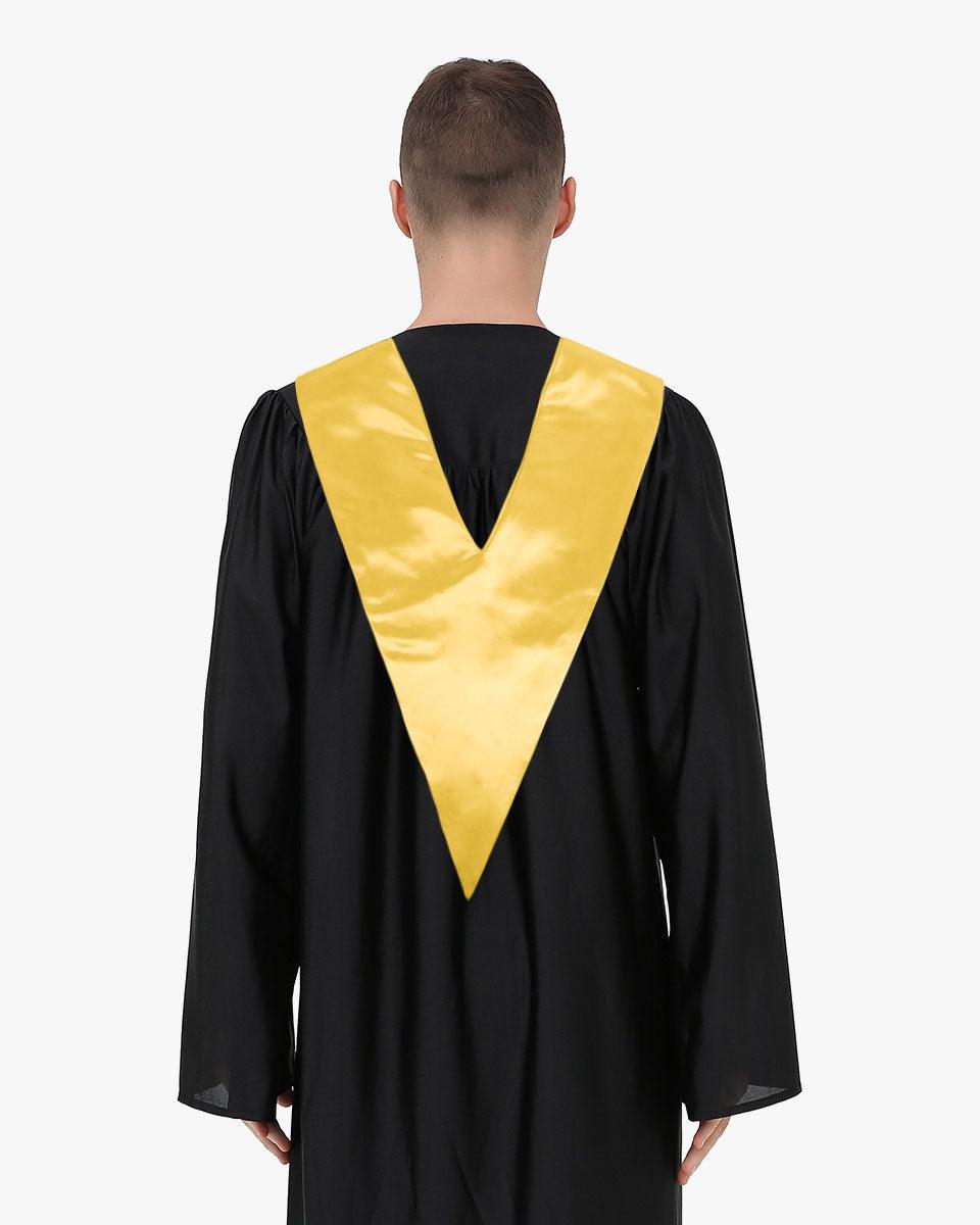 Traditional One Color V Stoles - 10 Colors Available - Graduation Gown 