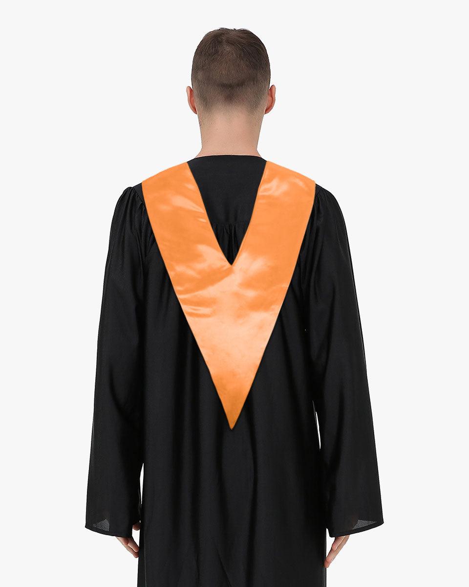 Traditional One Color V Stoles - 10 Colors Available - Graduation Gown 