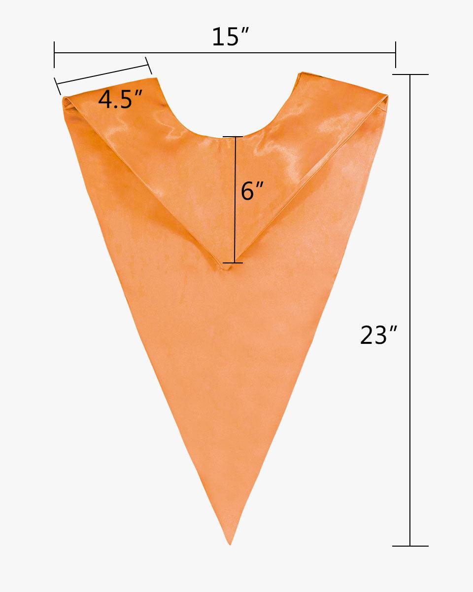 Traditional One Color V Stoles - 10 Colors Available - Graduation Gown 