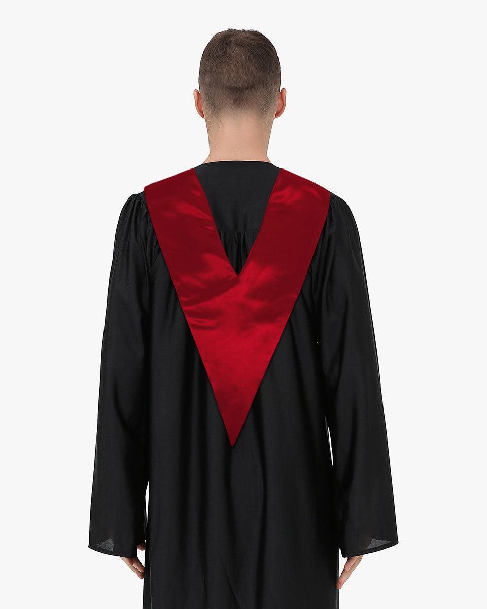 Traditional One Color V Stoles - 10 Colors Available - Graduation Gown 