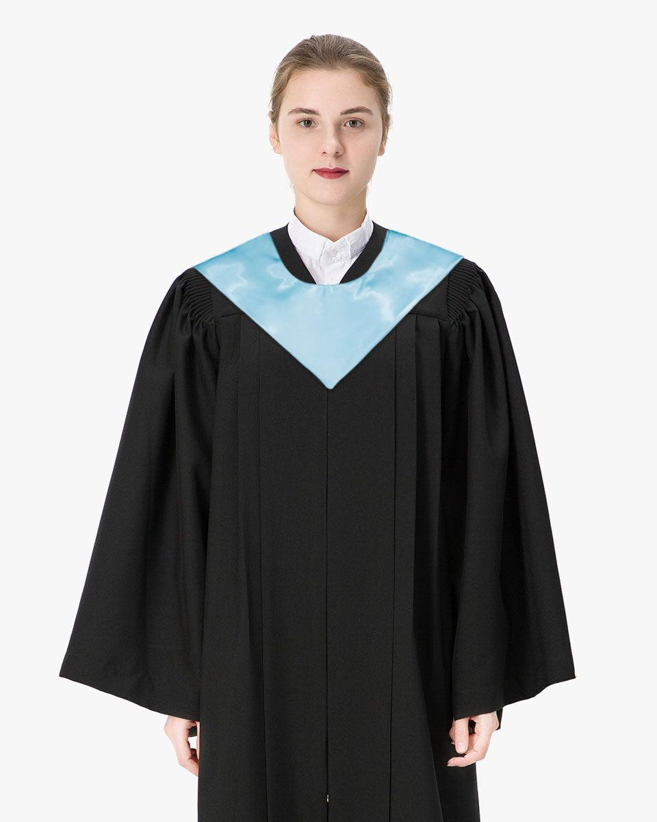 Traditional One Color V Stoles - 10 Colors Available - Graduation Gown 