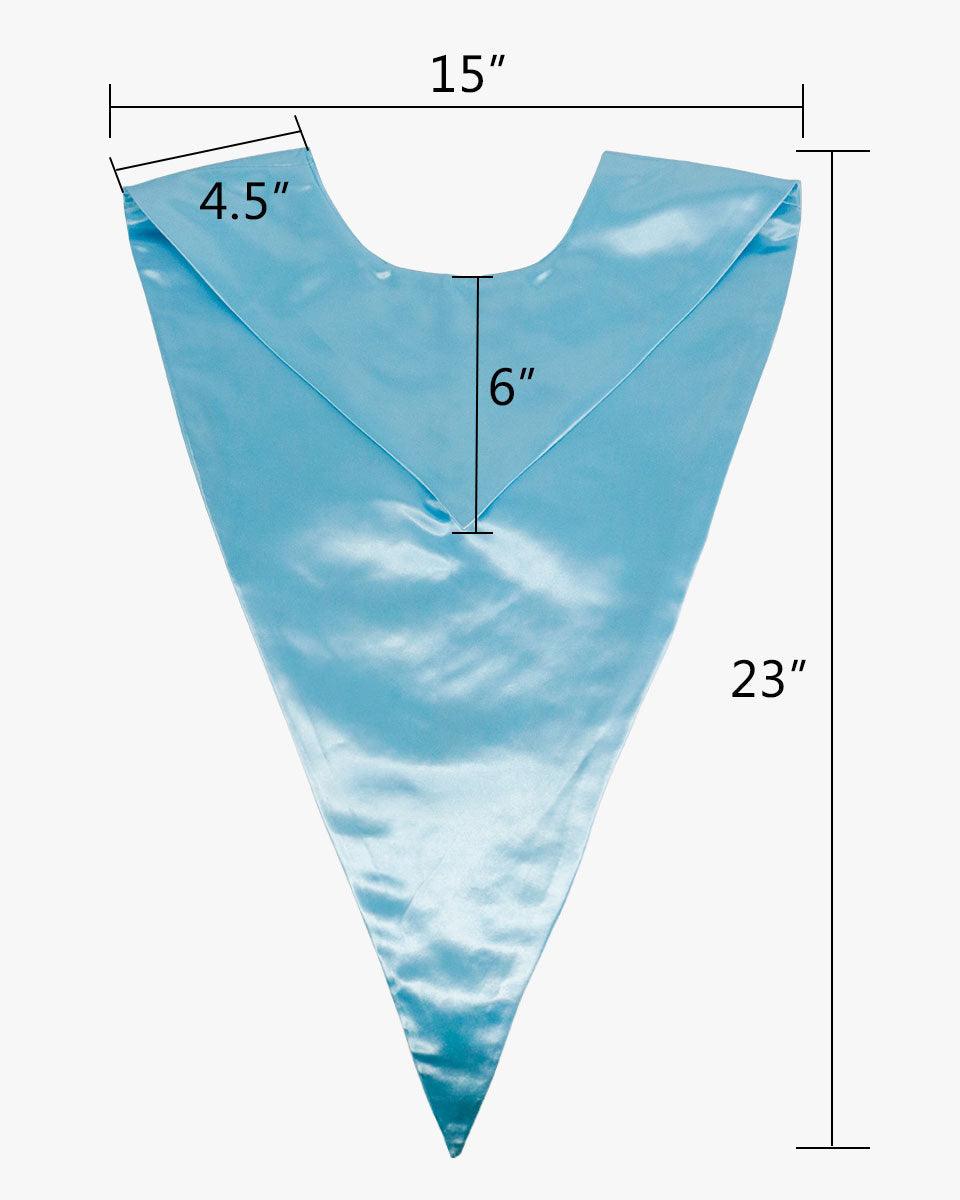Traditional One Color V Stoles - 10 Colors Available - Graduation Gown 