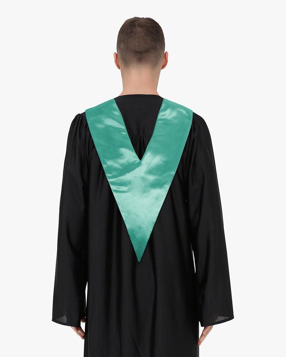 Traditional One Color V Stoles - 10 Colors Available - Graduation Gown 