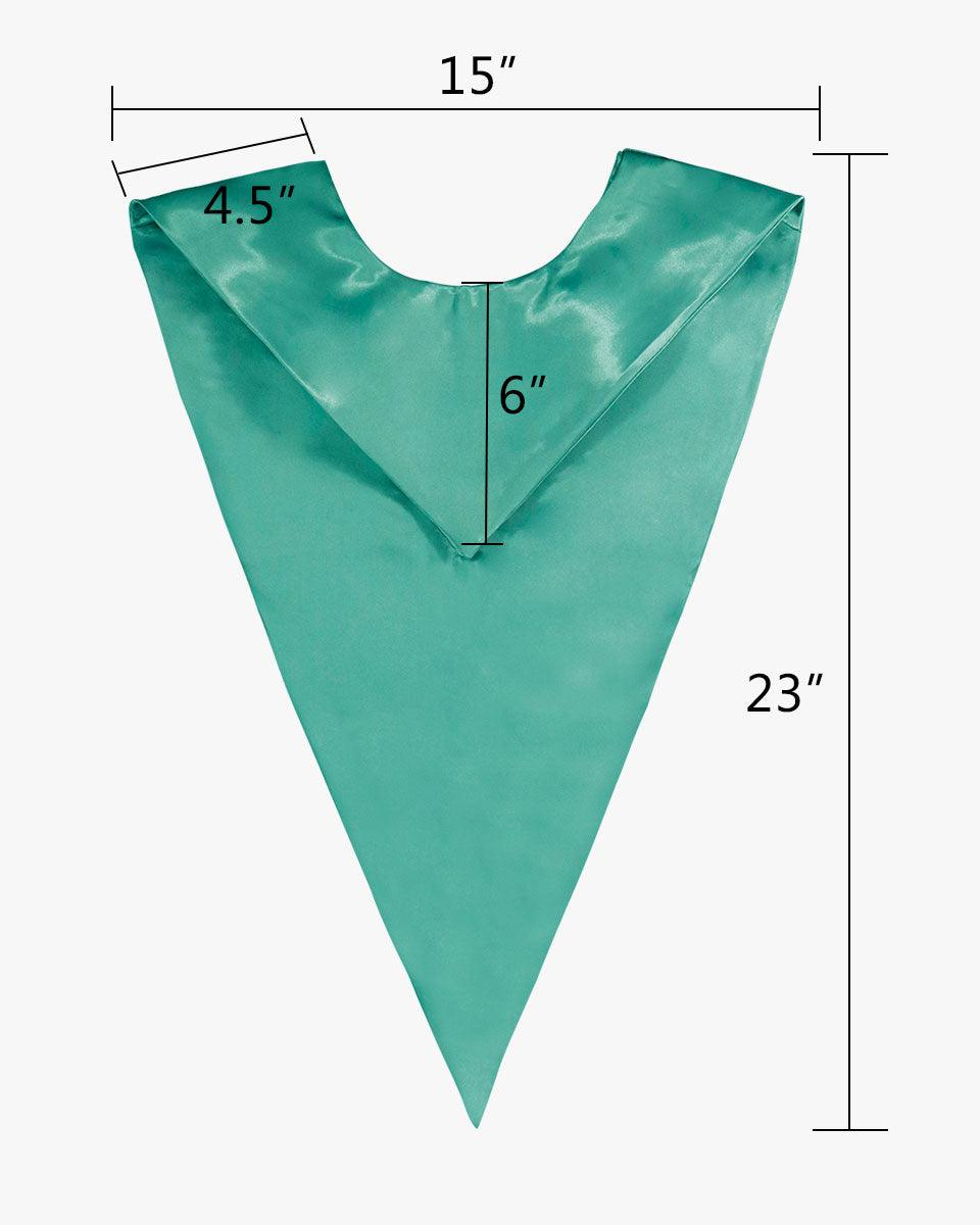 Traditional One Color V Stoles - 10 Colors Available - Graduation Gown 