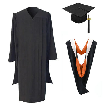 Masters Cap, Gown & Hood Package for Princeton University Graduation - Graduation Gown 