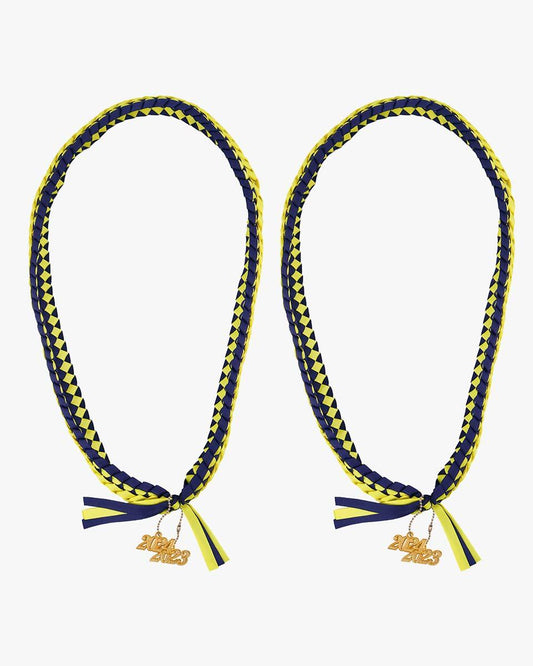 Graduation Braided Ribbon Lei with 2024 Year Charm - Graduation Gown 