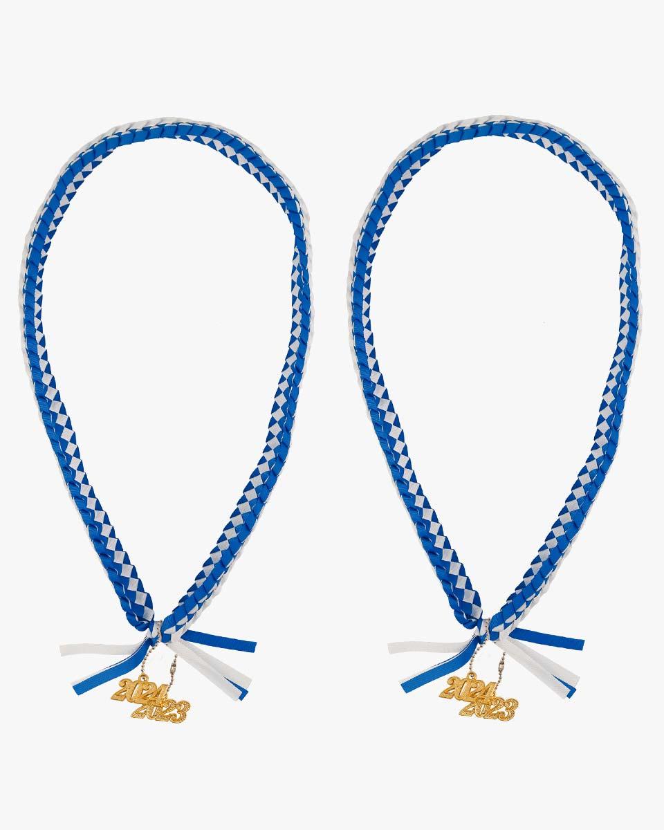 Graduation Braided Ribbon Lei with 2024 Year Charm - Graduation Gown 