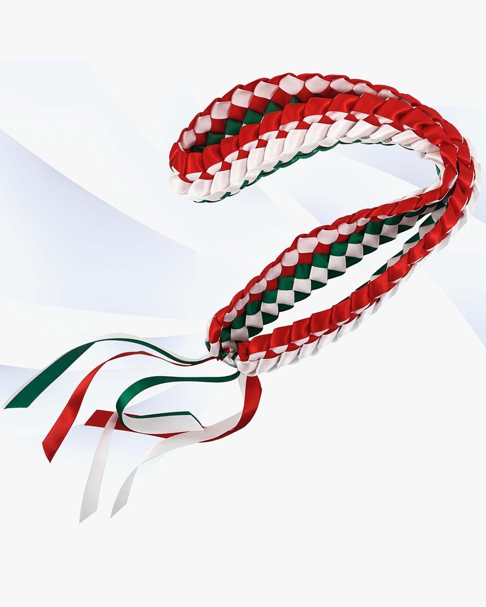 Graduation Leis with National Flag Color Ribbon Lei Braided Necklace - Graduation Gown 