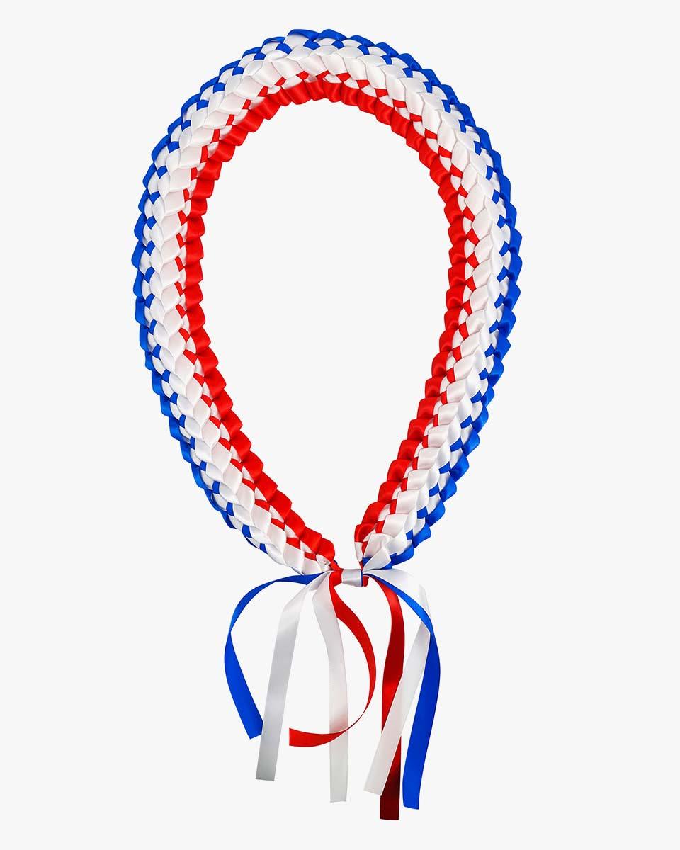 Graduation Leis with National Flag Color Ribbon Lei Braided Necklace - Graduation Gown 
