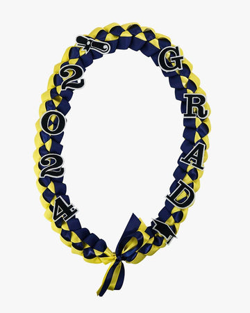 Graduation Leis with 2024 Embroidery Ribbon Lei Braided Necklace - Graduation Gown 
