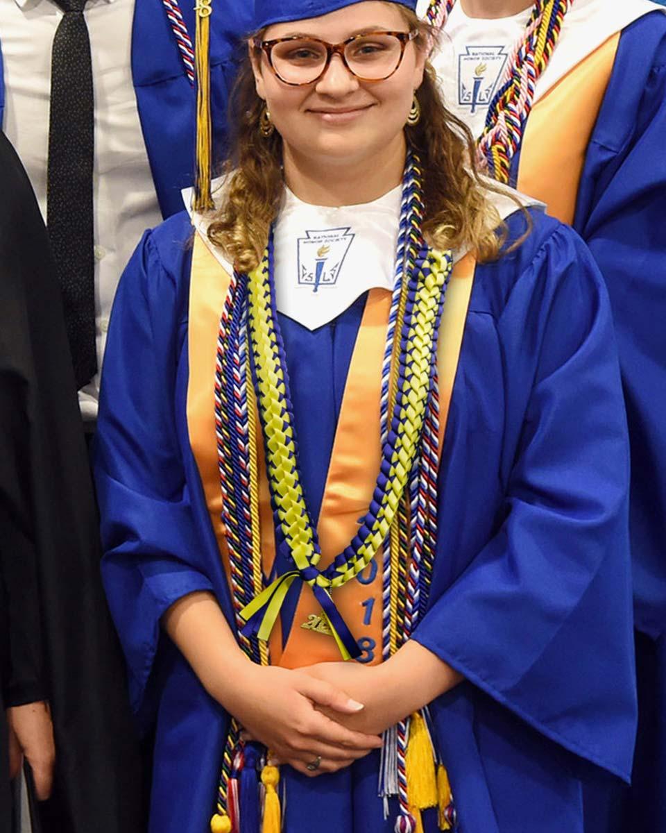 Graduation Braided Ribbon Lei with 2024 Year Charm - Graduation Gown 