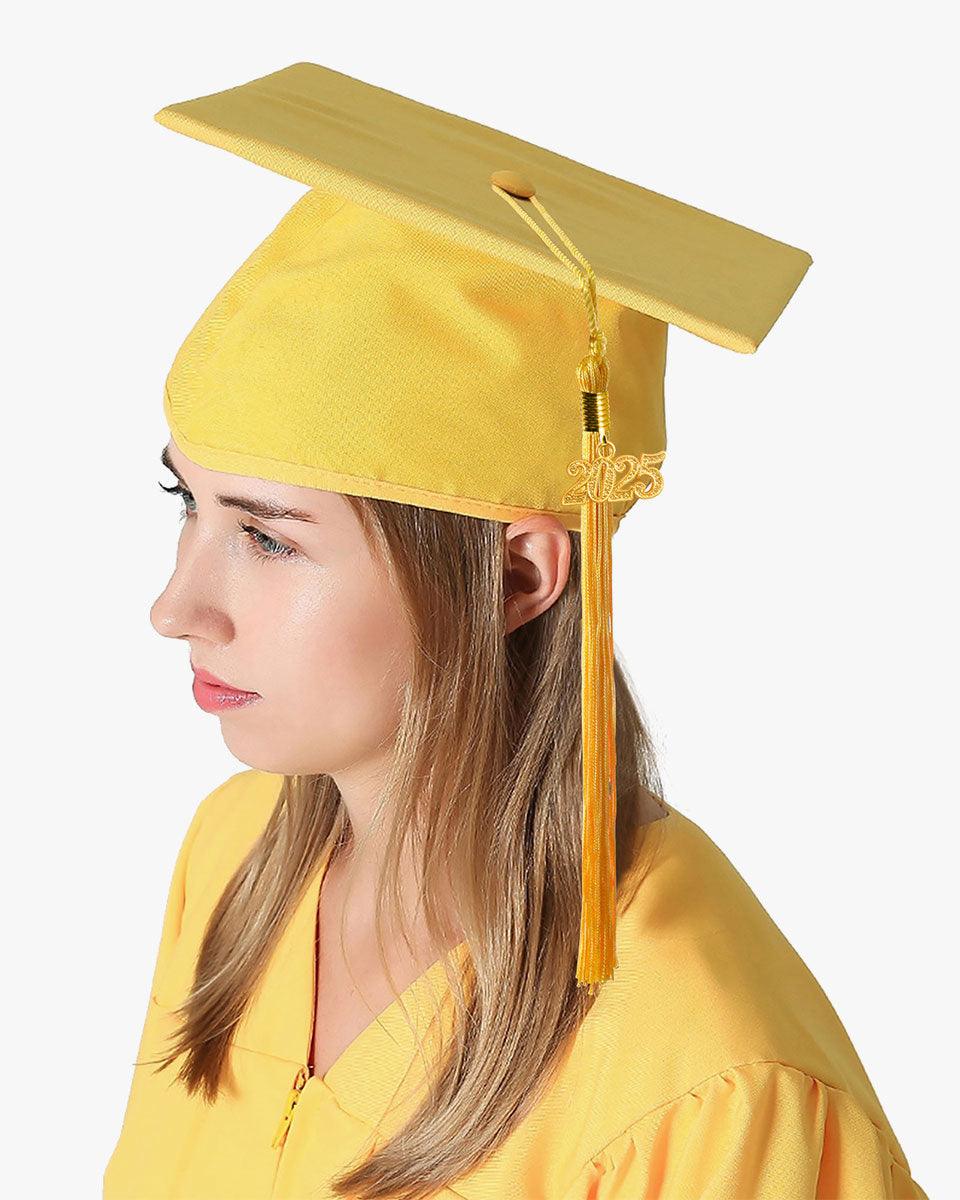 High School Premium Matte Graduation Cap, Gown, Tassel & Imprinted Diploma Cover Package - Graduation Gown 