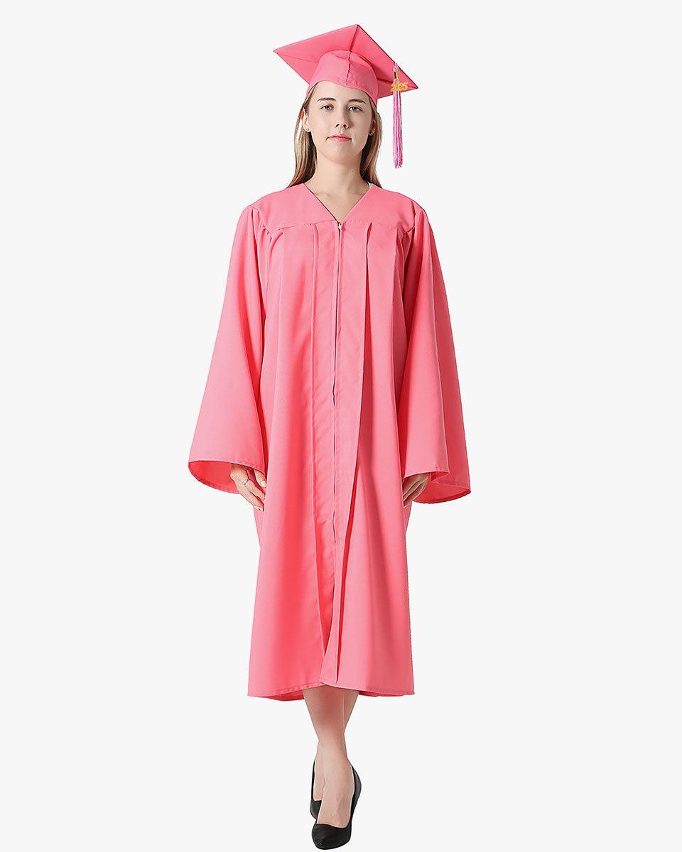 High School Premium Matte Graduation Cap, Gown, Tassel & Imprinted Diploma Cover Package - Graduation Gown 