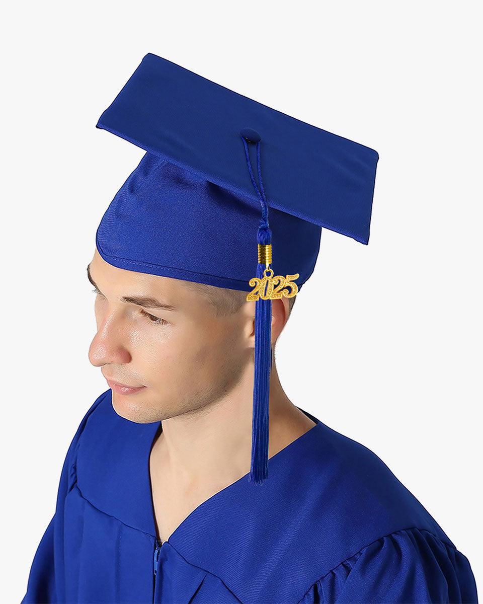 High School Premium Matte Graduation Cap, Gown, Stole & Imprinted Diploma Cover Package - Graduation Gown 