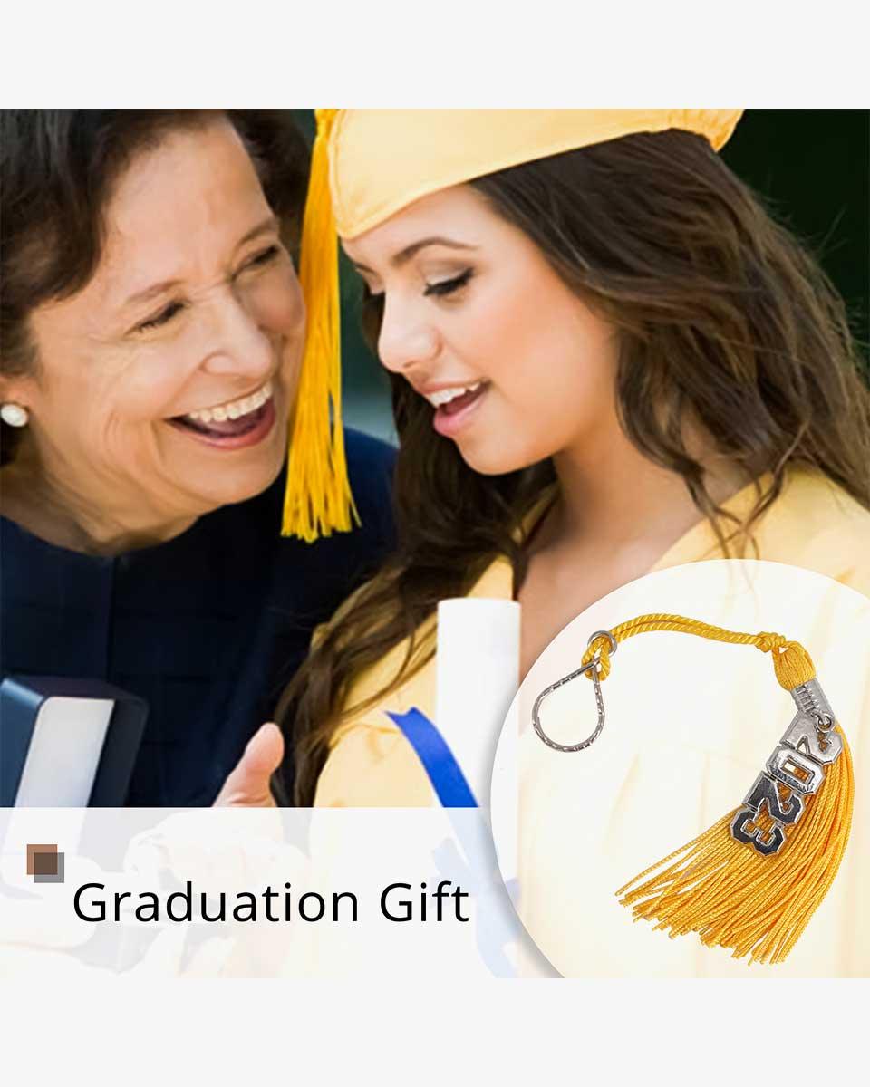 Tassel Keychain with Year Charm - Graduation Gown 