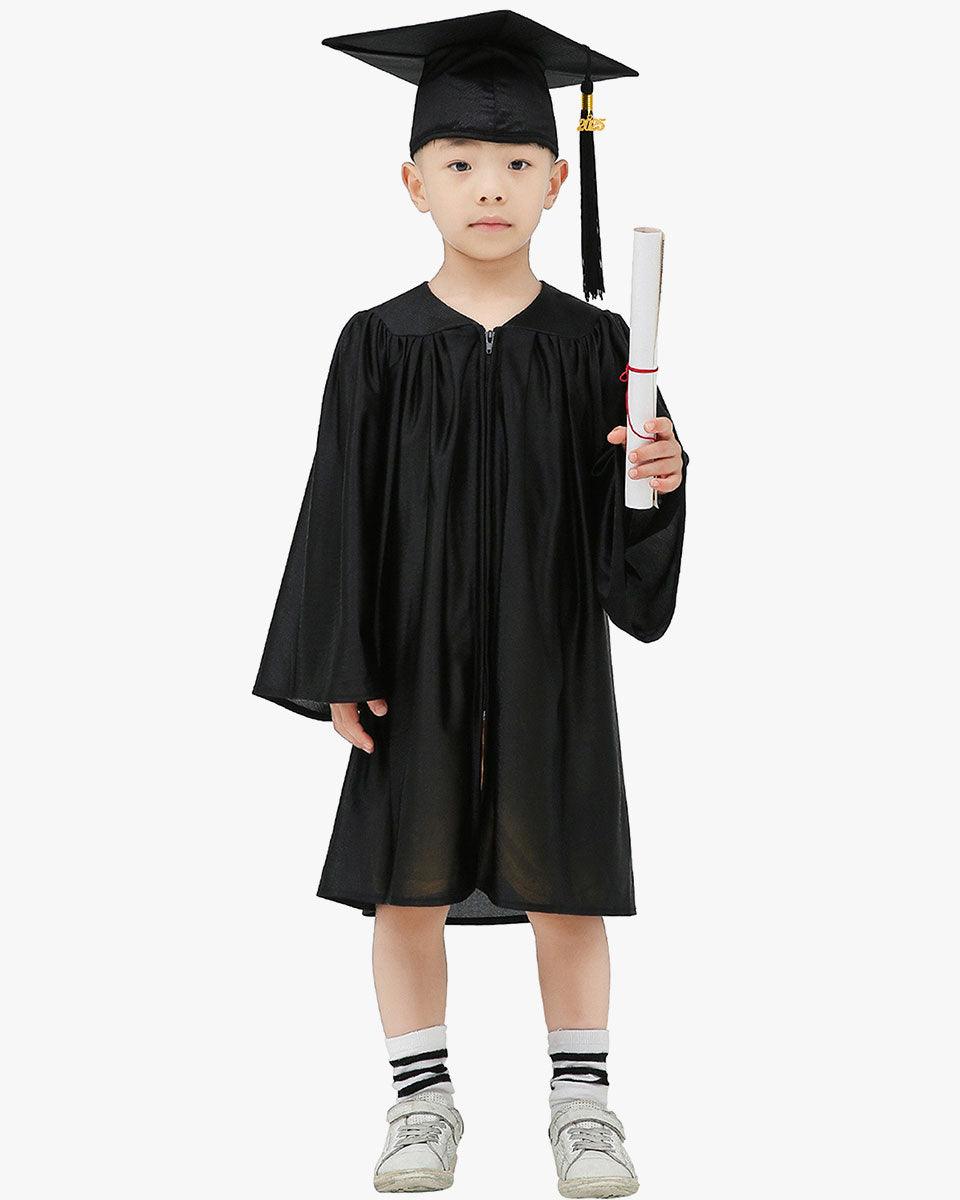 Shiny Kindergarten Graduation Cap, Gown, Stole, Diploma & Medal Package - Graduation Gown 